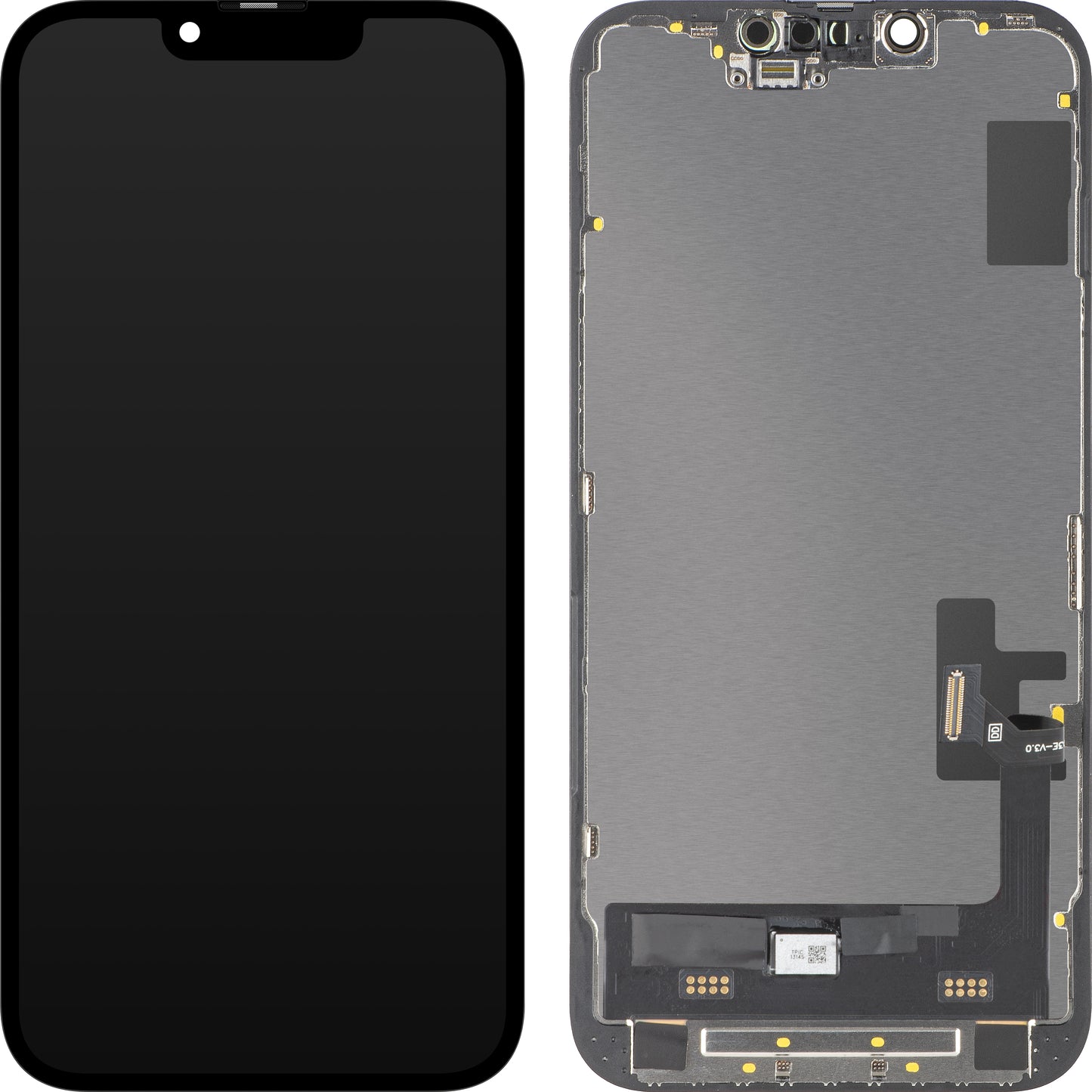 Display med MP Touchscreen kompatibel med Apple iPhone 14, med Ram, Soft OLED FHD Diagnostic Version, Svart