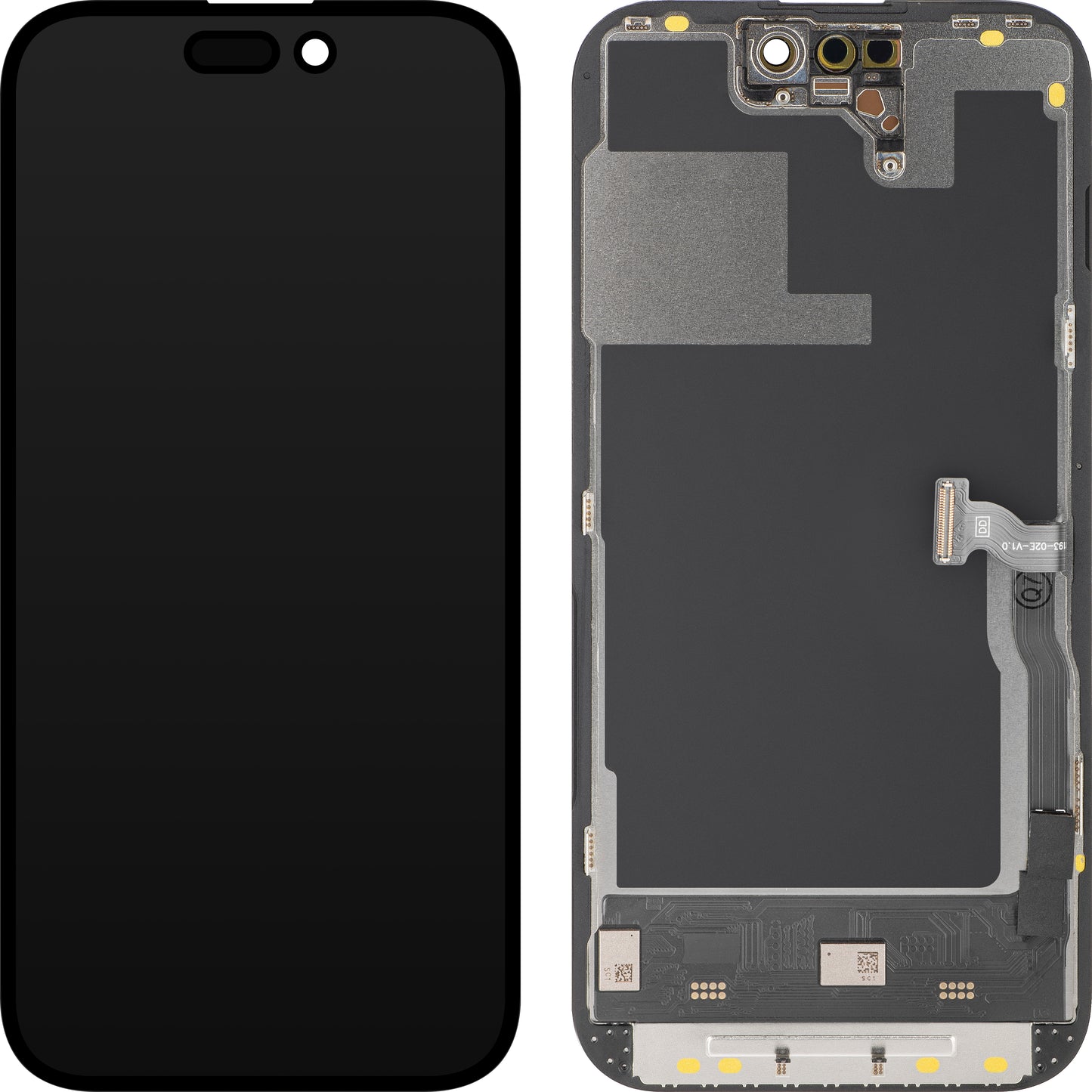 Display med MP Touchscreen kompatibel med Apple iPhone 14 Pro, med Ram, Soft OLED 120Hz FHD Diagnostic version, Svart