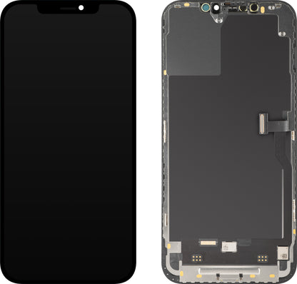 Display med MP Touchscreen kompatibel med Apple iPhone 12 Pro Max, med Ram, Soft OLED IC Movable FHD-version, Svart