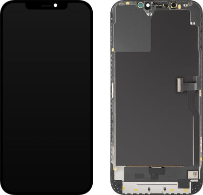 Display med Touchscreen MP kompatibel med Apple iPhone 12 Pro Max, med Ram, OLED Diagnostic Version, Svart