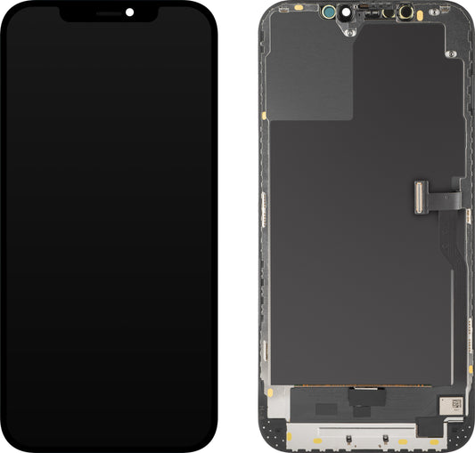 Display med Touchscreen MP kompatibel med Apple iPhone 12 Pro Max, med Ram, OLED Diagnostic Version, Svart