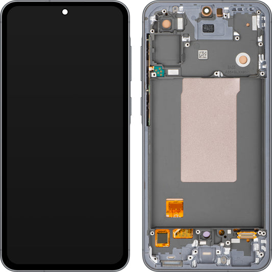 Display med Touchscreen MP kompatibel med Samsung Galaxy A56 A566, med Ram, OLED-version, Svart