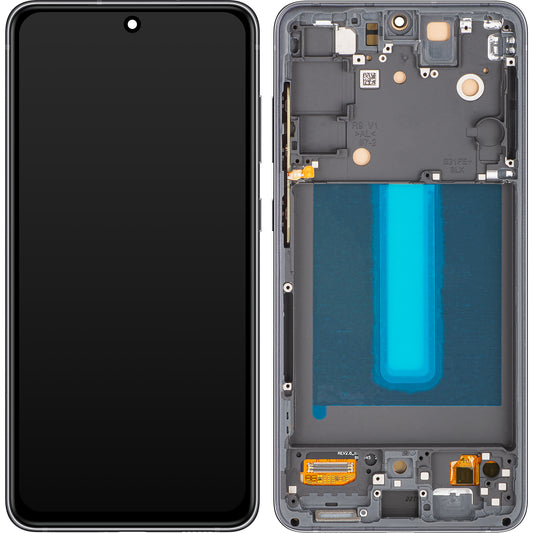 Display med Touchscreen MP kompatibel med Samsung Galaxy S21 FE 5G G990, med Ram, OLED-version, Svart