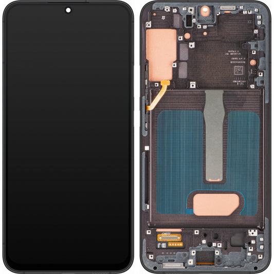 Display med Touchscreen MP kompatibel med Samsung Galaxy S22+ 5G S906, med ram, Svart