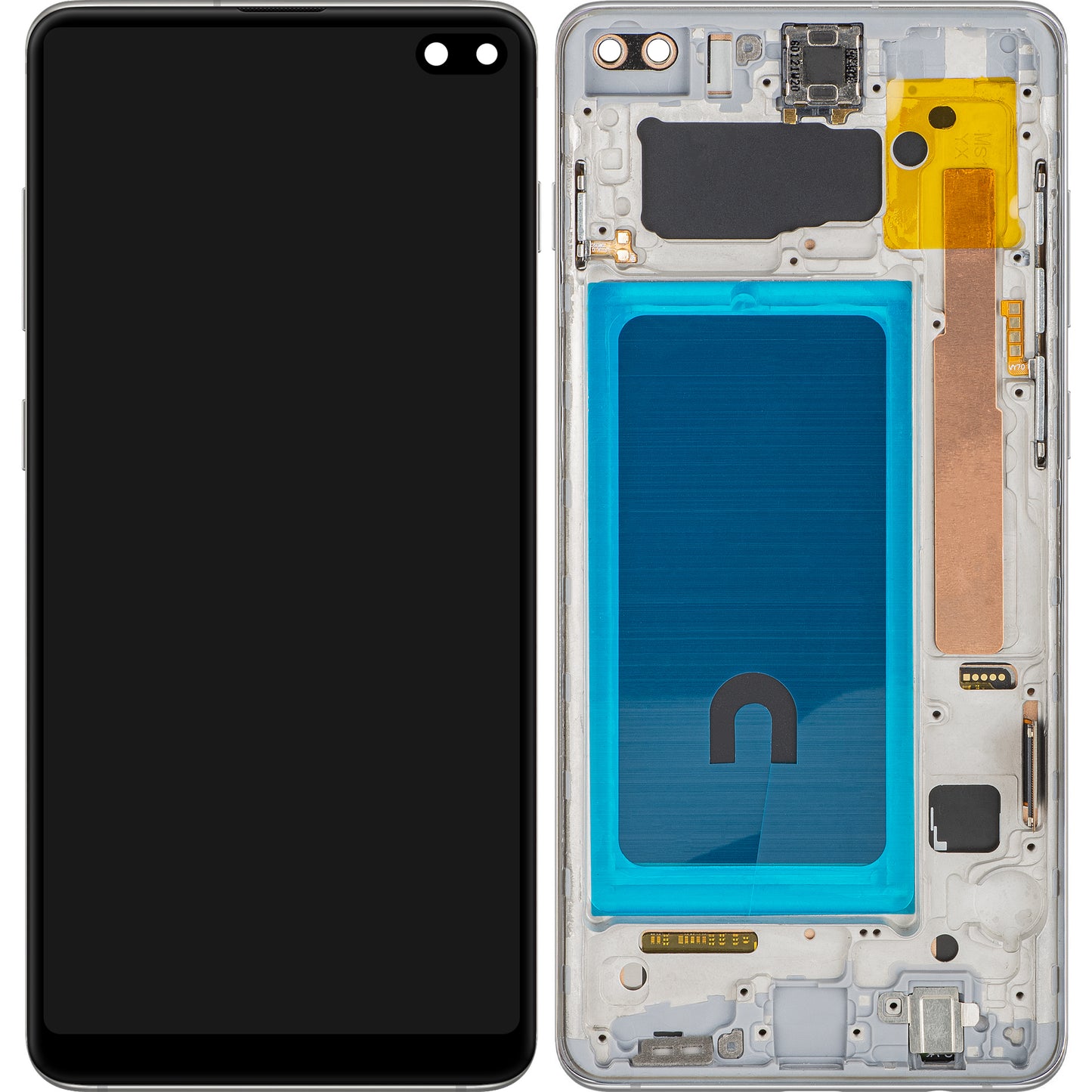 Display med Touchscreen MP kompatibel med Samsung Galaxy S10+ G975, med Ram, Silver