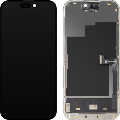 Display med Touchscreen MP kompatibel med Apple iPhone 15 Pro, med Ram, Soft OLED FHD 120Hz Diagnostic Version, Svart