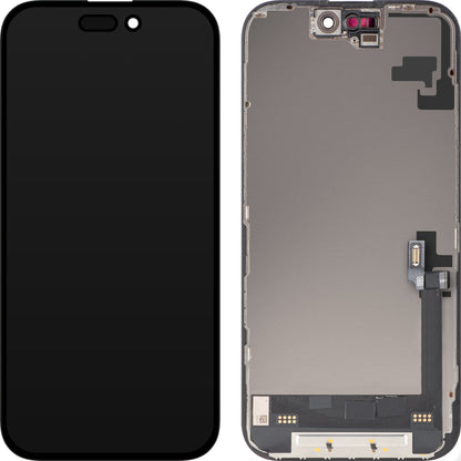 Display med MP Touchscreen kompatibel med Apple iPhone 16, med Ram, Soft OLED FHD Diagnostic Version, Svart