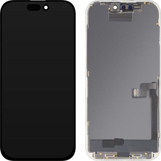 Display med MP Touchscreen kompatibel med Apple iPhone 16 Pro, med Ram, OLED FHD Diagnostic Version, Svart
