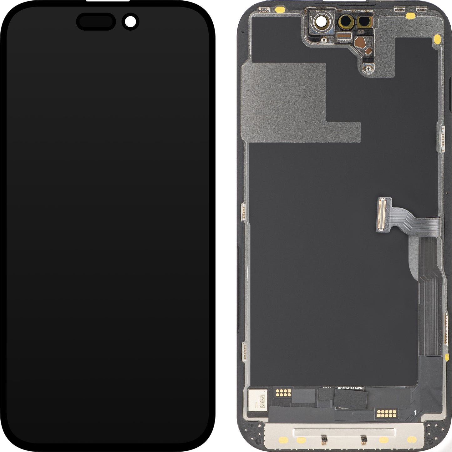 Display med Touchscreen MP kompatibel med Apple iPhone 14 Pro, med Ram, OLED FHD Diagnostic Version, Svart
