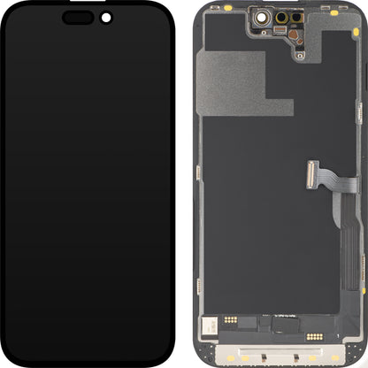 Display med Touchscreen MP kompatibel med Apple iPhone 14 Pro, med Ram, OLED FHD Diagnostic Version, Svart
