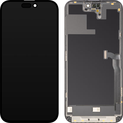 Display med Touchscreen MP kompatibel med Apple iPhone 14 Pro Max, med Ram, OLED FHD Diagnostic Version, Svart