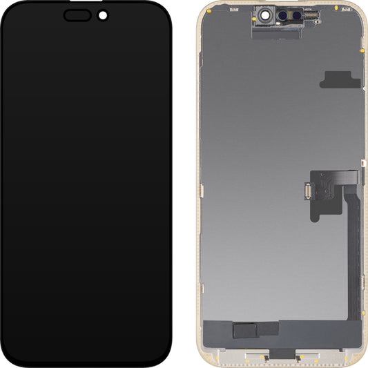 Display med Touchscreen MP kompatibel med Apple iPhone 16 Pro Max, med Ram, OLED FHD Diagnostic Version, Svart