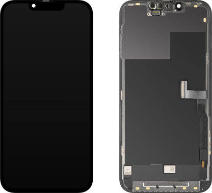 Display med Touchscreen MP kompatibel med Apple iPhone 13 Pro, med Ram, OLED FHD Diagnostic Version, Svart