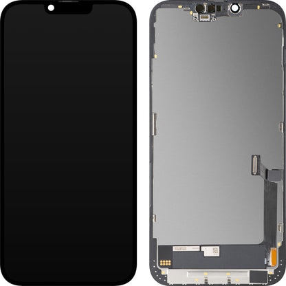 Display med MP Touchscreen kompatibel med Apple iPhone 14 Plus, med Ram, OLED FHD Diagnostic Version, Svart