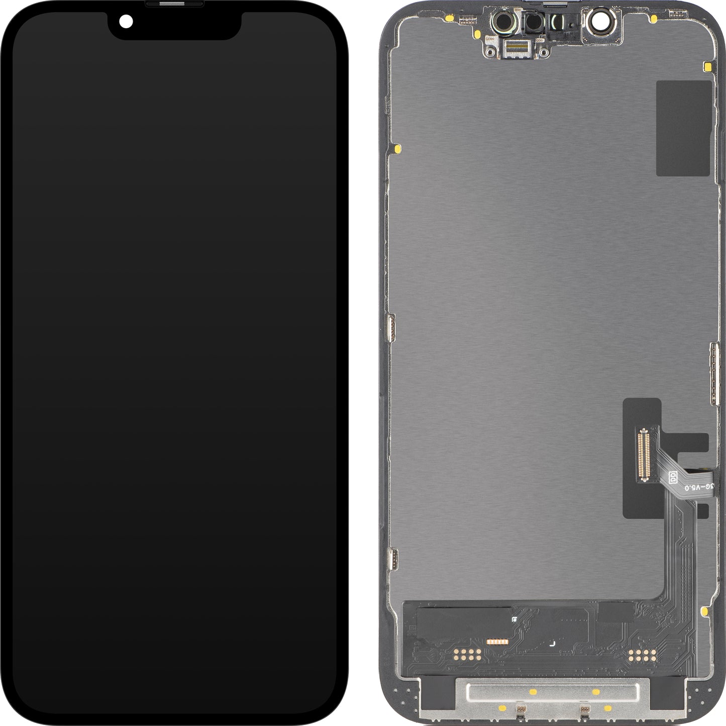 Display med Touchscreen MP kompatibel med Apple iPhone 14, med Ram, Version Soft OLED FHD 120Hz IC Movable, Svart