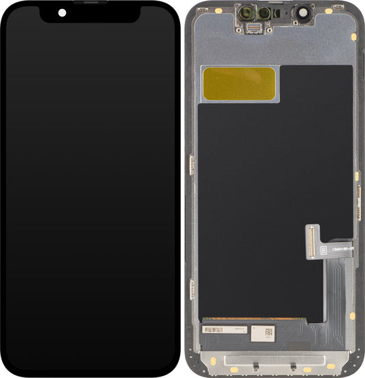 Display med MP Touchscreen kompatibel med Apple iPhone 13 mini, med Ram, OLED FHD IC Movable-version, Svart