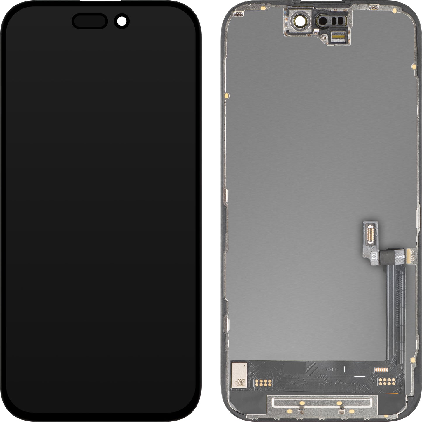 Display med Touchscreen MP kompatibel med Apple iPhone 16, med Ram, Version Soft OLED FHD 120Hz IC Movable, Svart