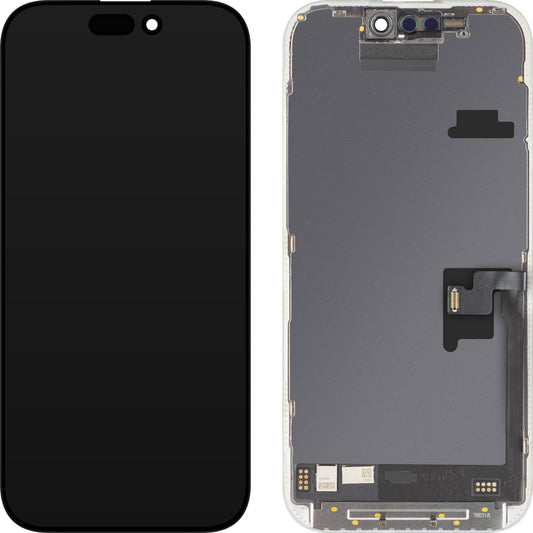 Display med Touchscreen MP kompatibel med Apple iPhone 16 Pro, med Ram, Version Soft OLED FHD 120Hz IC Movable, Svart
