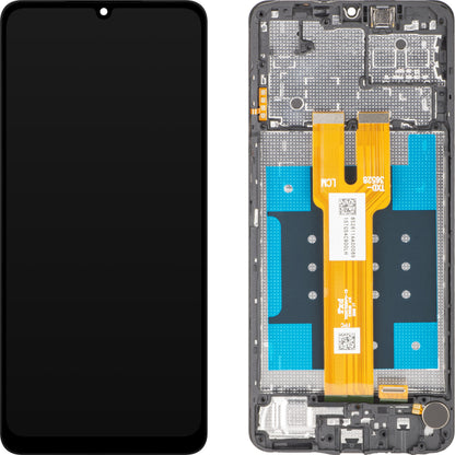 MP Touchscreen-display kompatibelt med Samsung Galaxy A06 5G A066, med ram, svart