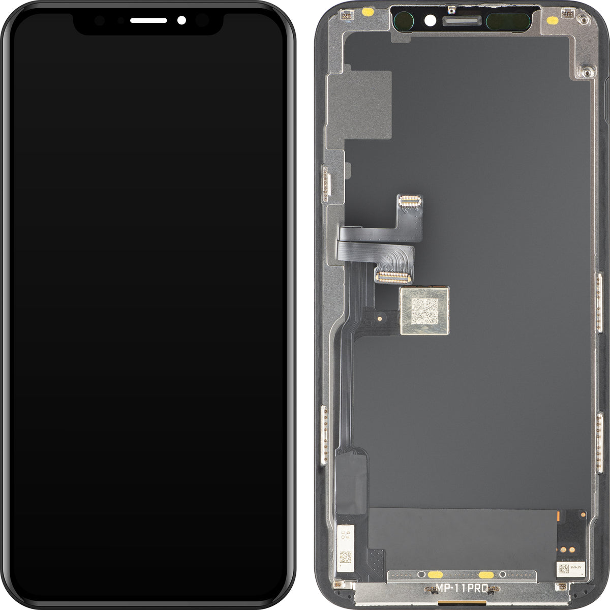 MP Touchscreen-display kompatibelt med Apple iPhone 11 Pro, med ram, OLED FHD IC Movable-version, svart