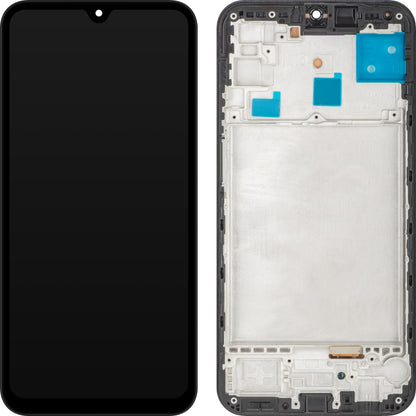 MP Touchscreen-display kompatibelt med Samsung Galaxy M15, med ram, svart