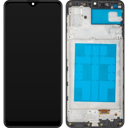 MP Touchscreen-display kompatibelt med Samsung Galaxy M32 M325, med ram, svart