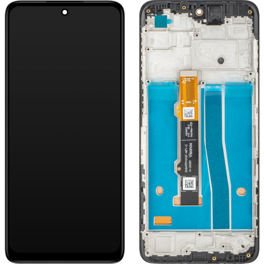 MP Touchscreen-display kompatibelt med Motorola Moto G42, med ram, svart