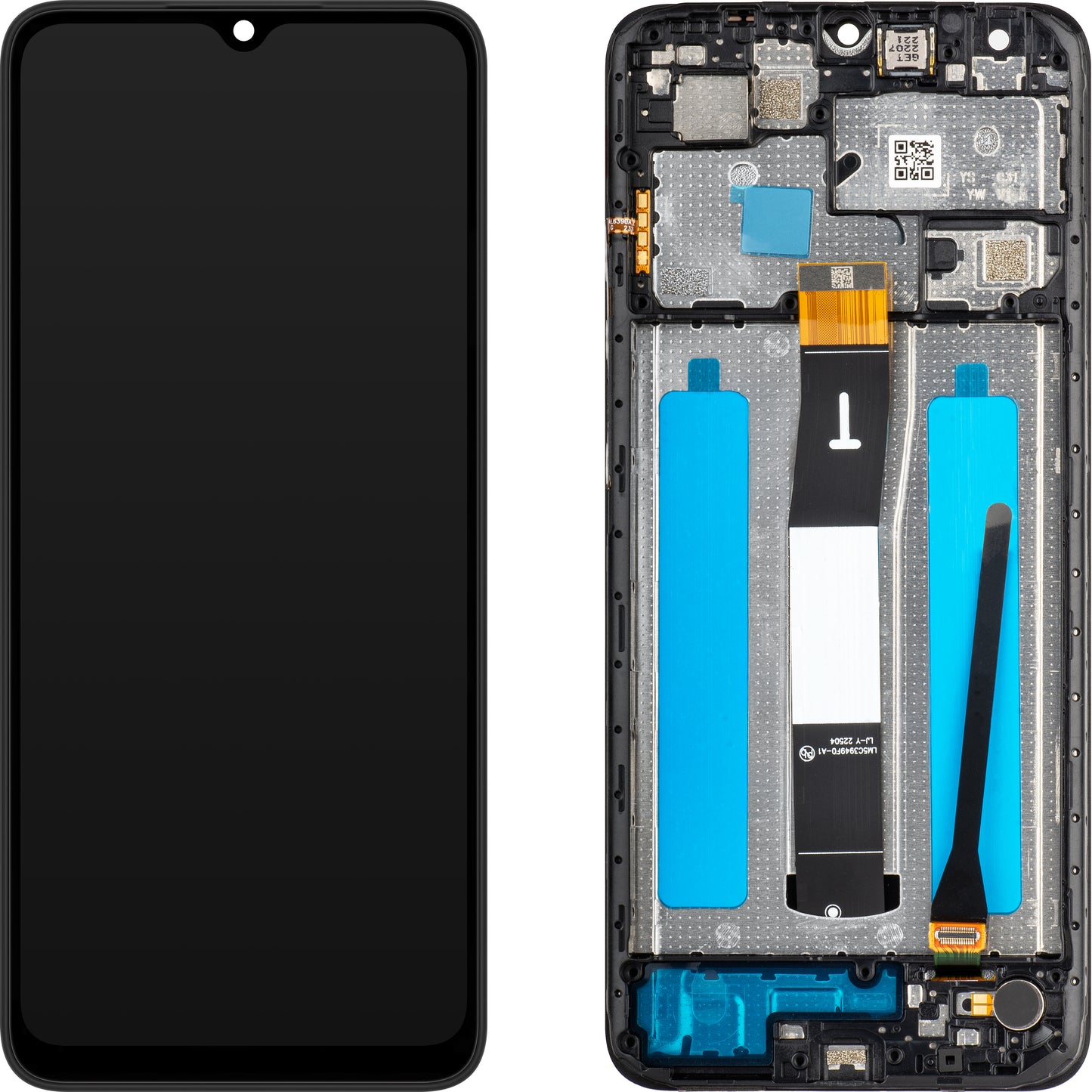 MP Touchscreen-display kompatibelt med Xiaomi Redmi 12C, med ram, svart, swap