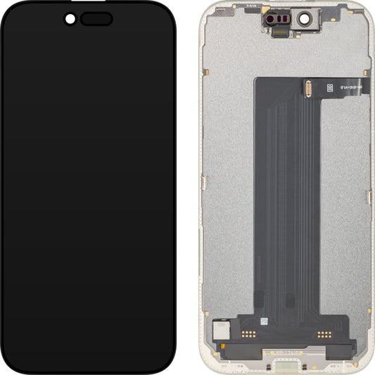 MP Touchscreen-display kompatibelt med Apple iPhone 17 Air, med ram, mjukvaruversion OLED FHD 120Hz diagnostik, svart