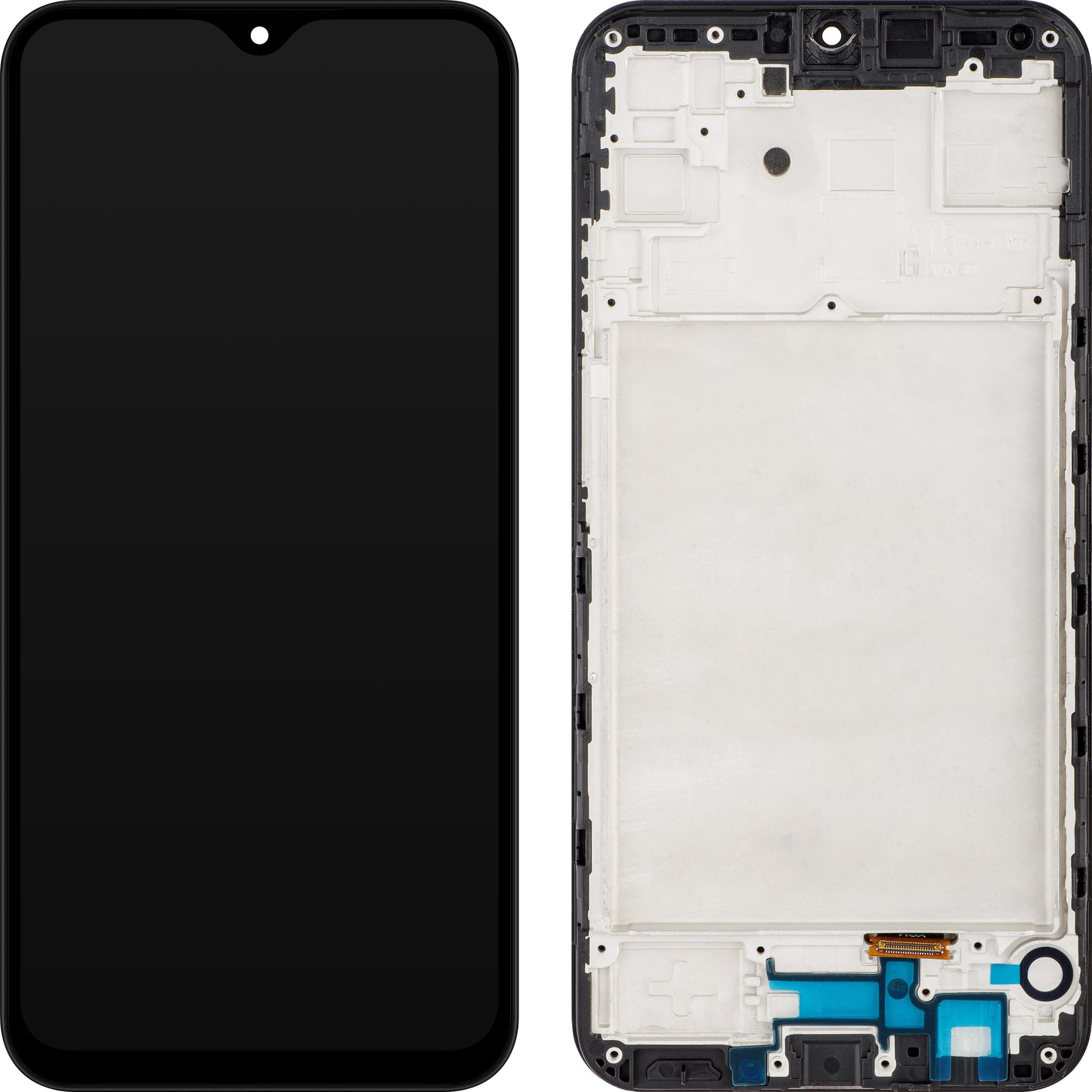 MP Touchscreen Display kompatibel med Samsung Galaxy A15 5G A156 / A15 A155, med ram, Svart