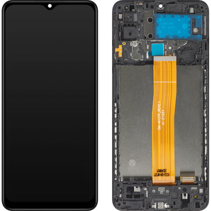 MP Touchscreen Display kompatibel med Samsung Galaxy M12 M127, med ram, svart 