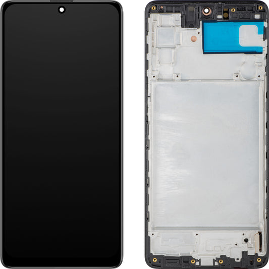 Display med Touchscreen MP kompatibel med Samsung Galaxy M51 M515, med Ram, OLED-version, Svart