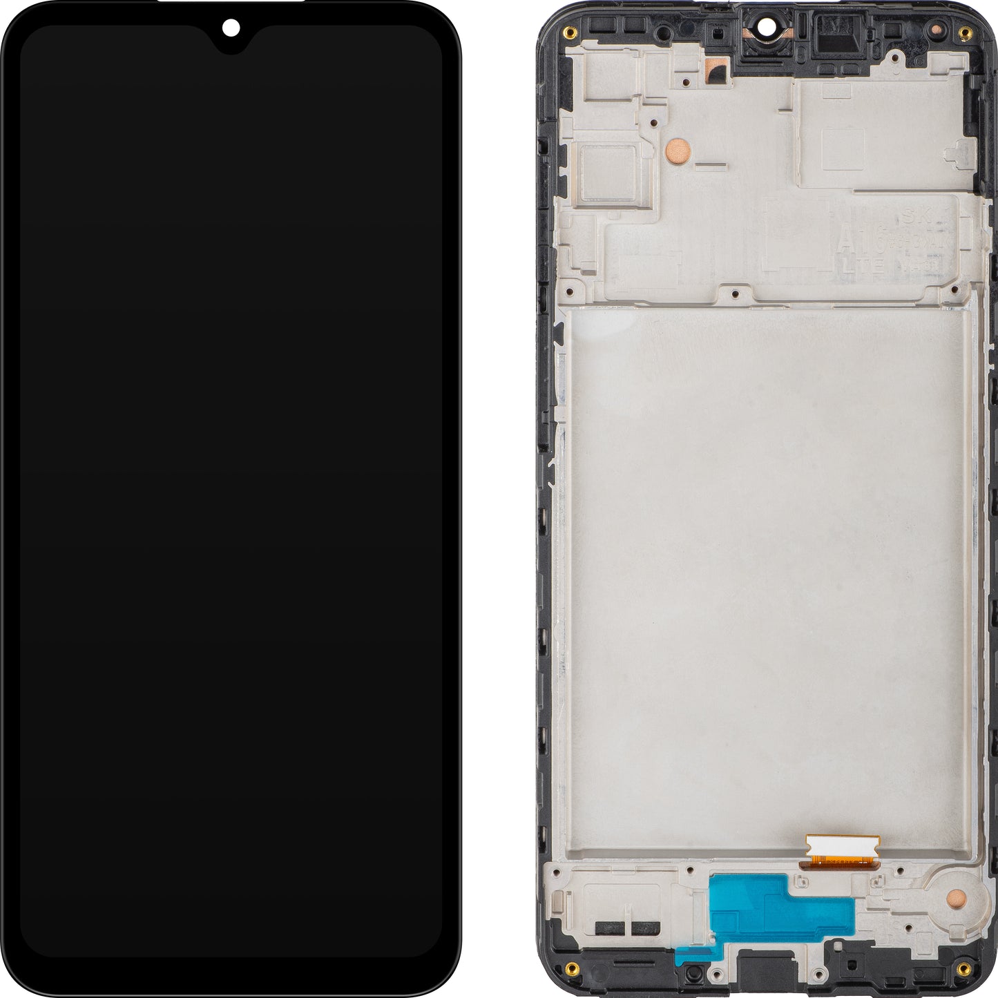 Display med Touchscreen MP kompatibel med Samsung Galaxy A16 4G A165, med ram, Svart