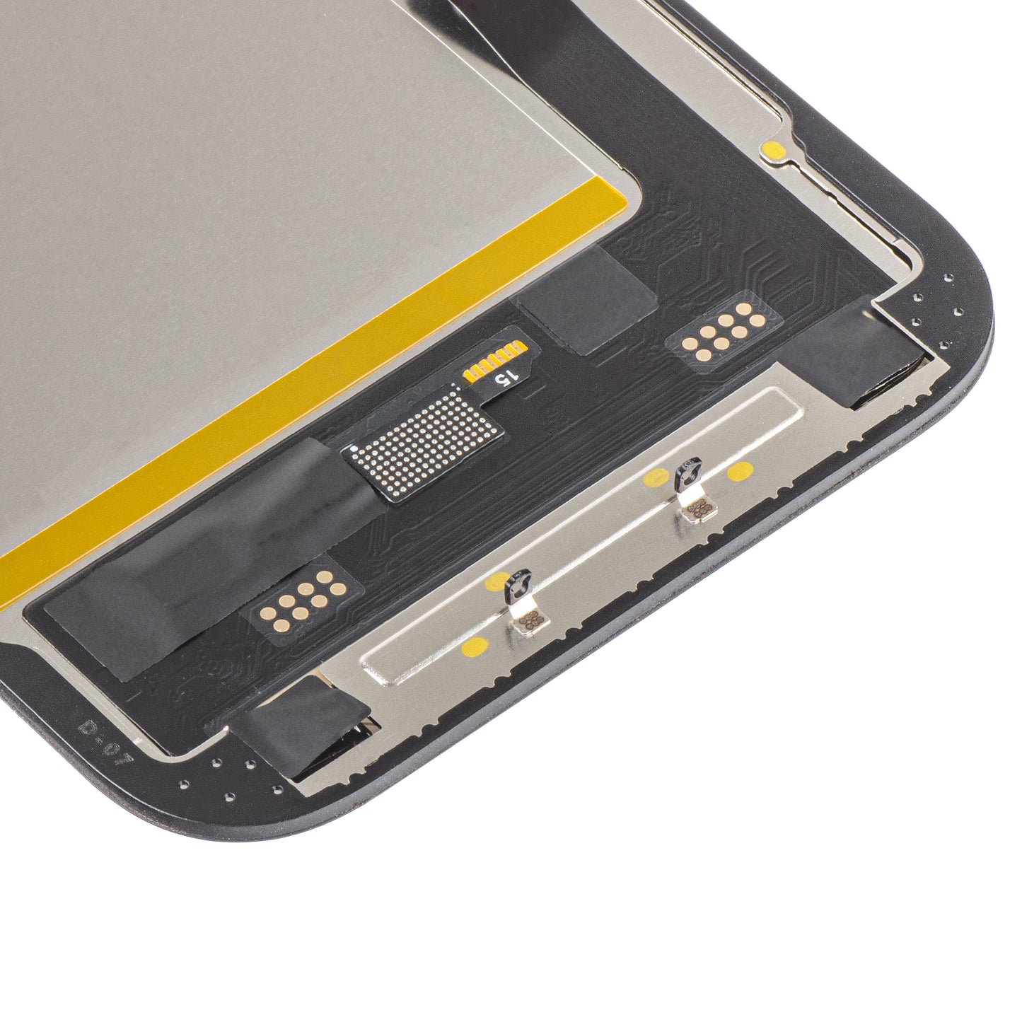 Display med MP Touchscreen kompatibel med Apple iPhone 15, med Ram, Soft OLED FHD IC Movable-version, Svart