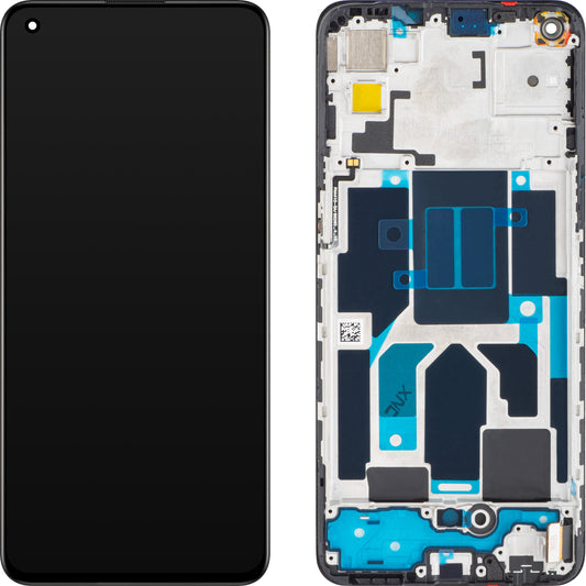 Touchscreen-display OnePlus Nord CE 5G, med ram, svart (Charkoal Ink), Service Pack 2011100302