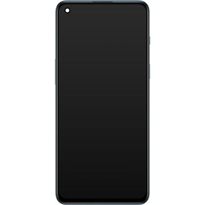 Touchskärm Display OnePlus Nord 2 5G, med ram, blå (Blue Haze), Service Pack 4907924