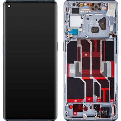 Display med Touchscreen Oppo Reno6 Pro 5G (Snapdragon) / Reno6 Pro+ 5G, med Ram, Grå (Lunar Grey), Service Pack 4907528