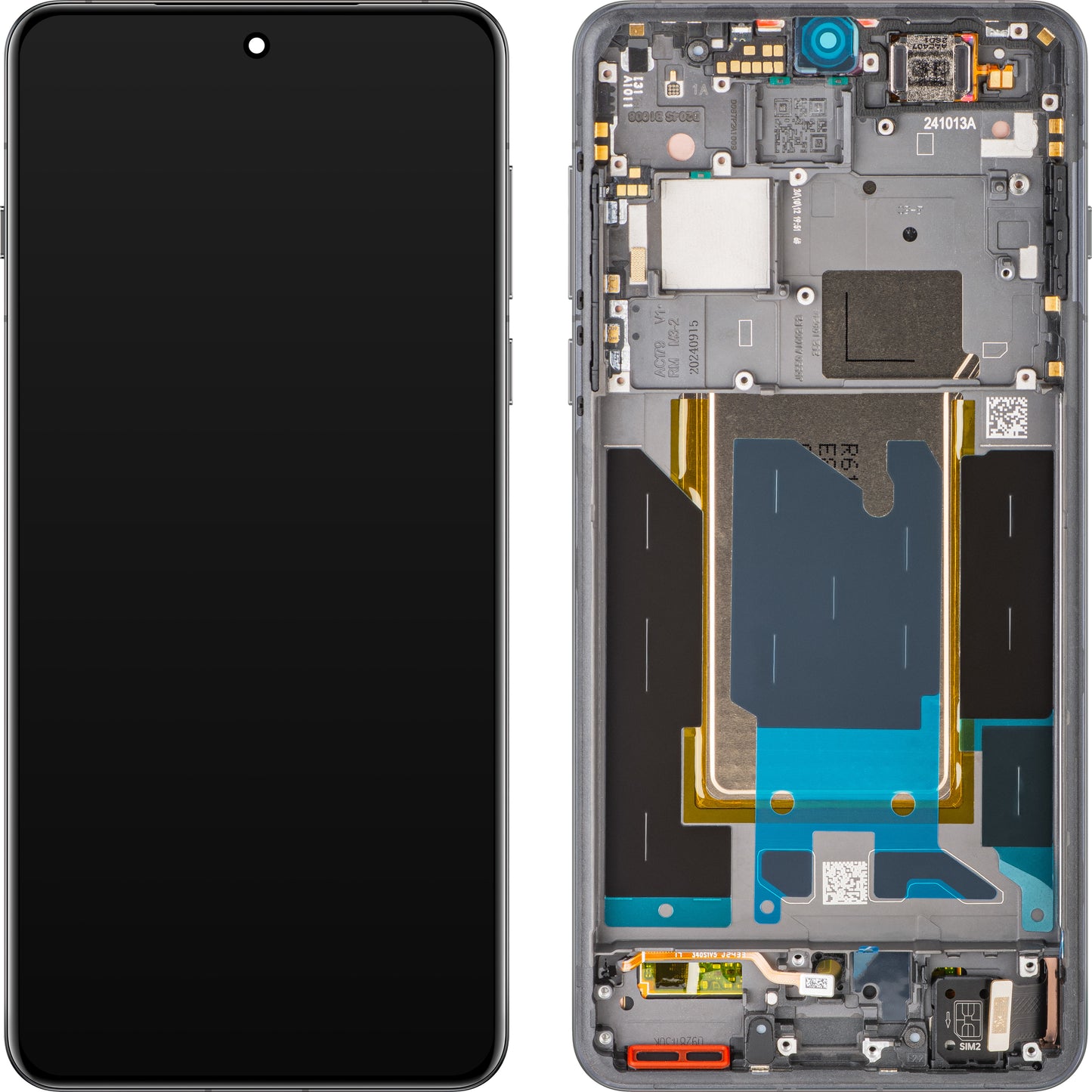 Display med Touchscreen Oppo Find X8 Pro, med Ram, Svart (Space Black), Service Pack 621029000356