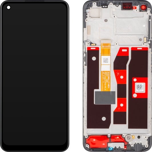 Display med Touchscreen Oppo A55, med Ram, Svart (Starry Black), Service Pack 4908581