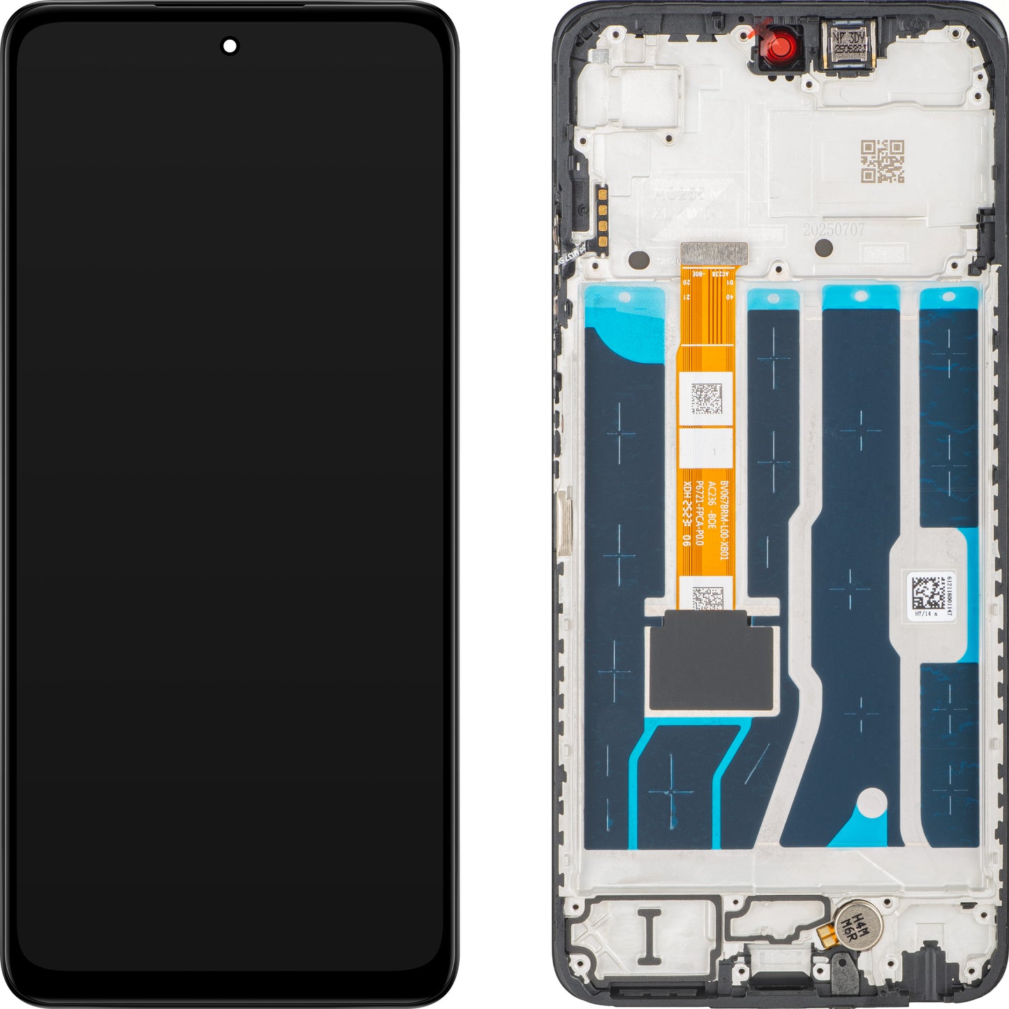 Display med Touchscreen Oppo A5 4G, med Ram, Svart, Service Pack 621029000585