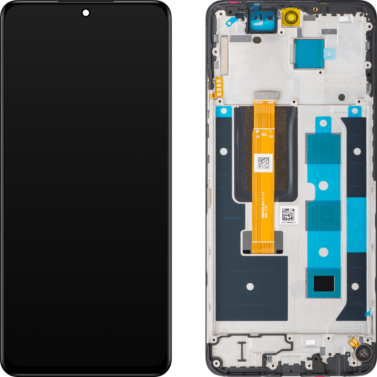 Touchscreen-display Realme 12, med ram, svart, Swap 621029000184