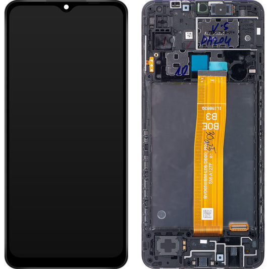 Touchscreen-display Samsung Galaxy A12 Nacho A127, med ram, svart, återförseglad GH82-26486A