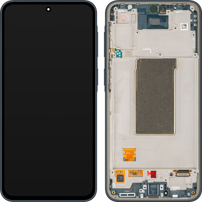 Samsung Galaxy A37 5G pekskärmsdisplay med ram, grön (Graygreen), servicepaket GH82-39232B