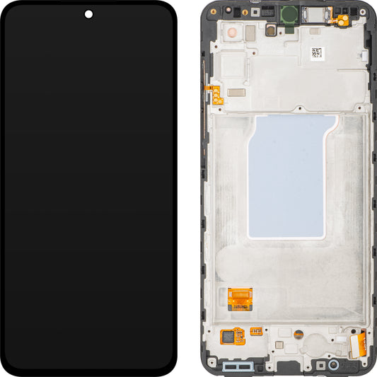 Samsung Galaxy A27 5G Touchscreen-display med ram, svart, Service Pack GH82-39944A