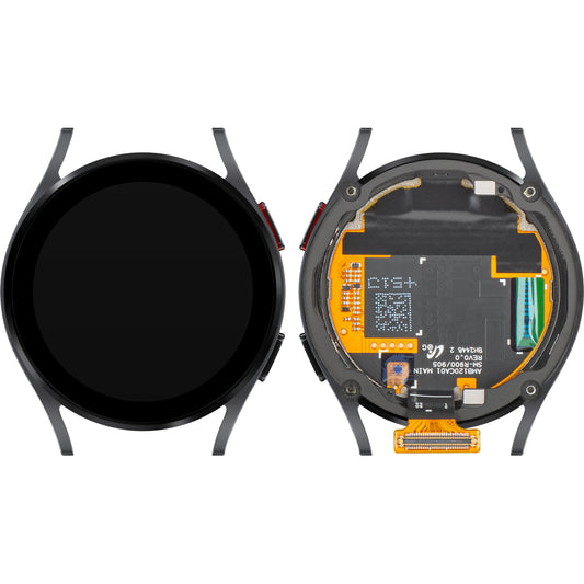 Samsung Galaxy Watch FE pekskärmsdisplay med ram, BT-version, svart, servicepaket GH97-30050A