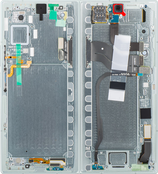 Samsung Galaxy Z Fold7 F966 Touchscreen-display med ram, under inner, grön (mint), Service Pack GH82-37548D