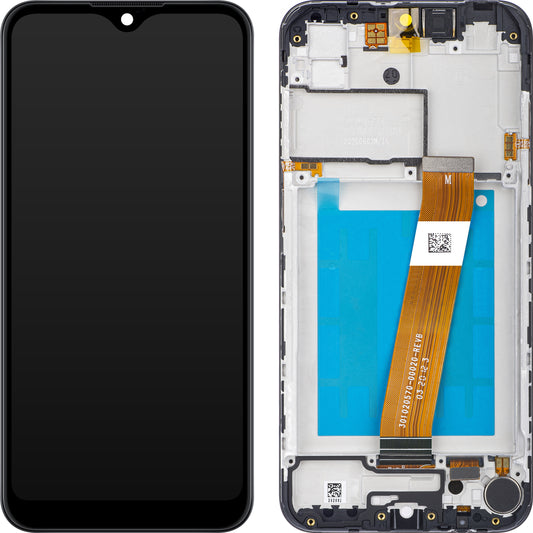 Display med Touchscreen för Samsung Galaxy A01 A015, med Ram, Europeisk Version, Svart, Servicepaket GH81-18209A