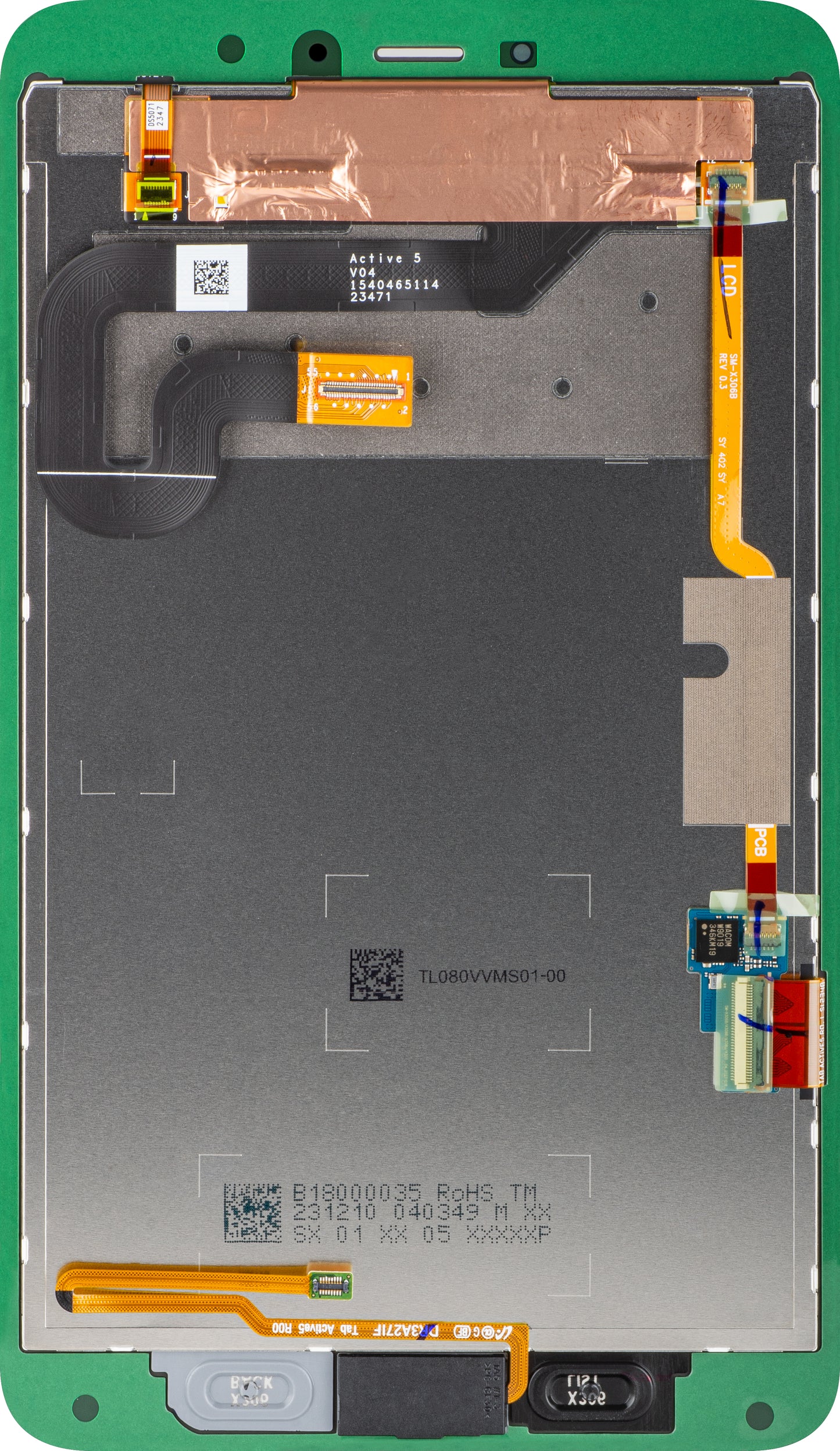 Display med Touchscreen Samsung Galaxy Tab Active5, Service Pack GH82-33847A