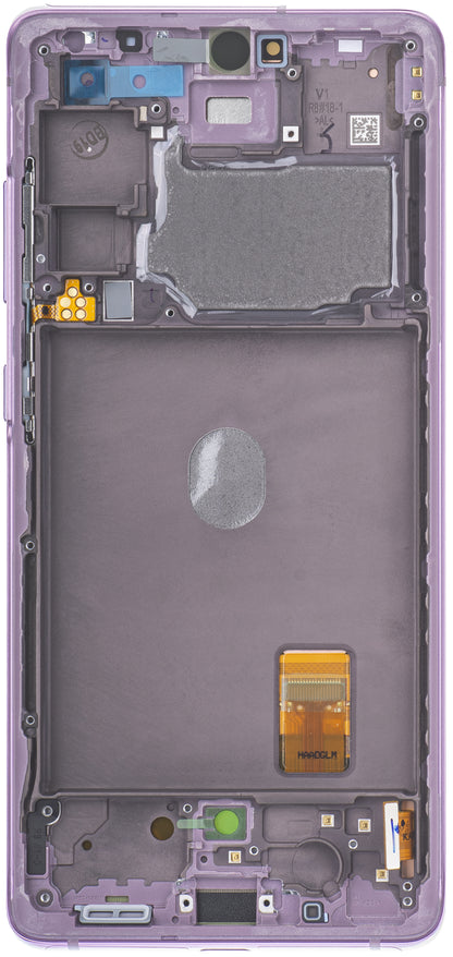 Skärm med pekskärm Samsung Galaxy S20 FE G780, med ram, lila, Swap GH82-24219C