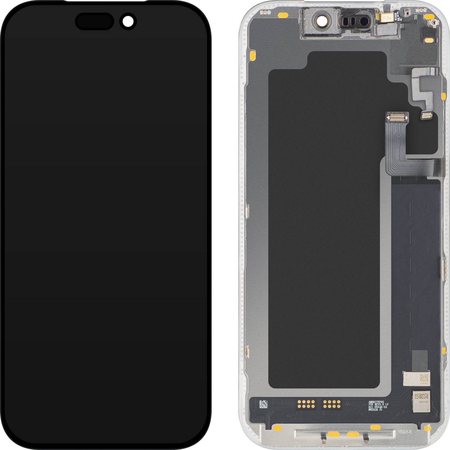 Touchskärmsdisplay med ljussensor MP kompatibel med Apple iPhone 17 Pro, med ram, mjukvaruversion OLED FHD 120Hz diagnostik, svart